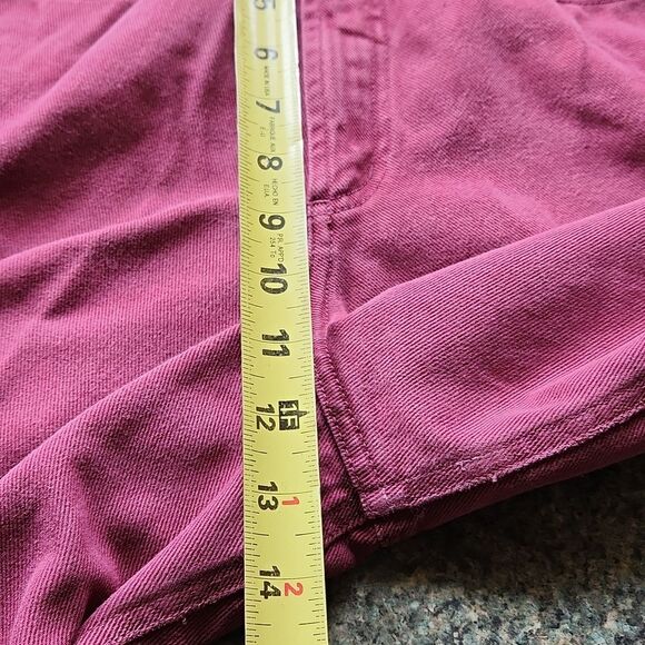 Eddie Bauer Outdoor Outfitters Maroon Dark Red Denim Women's Size 10 Cotton - Picture 4 of 14
